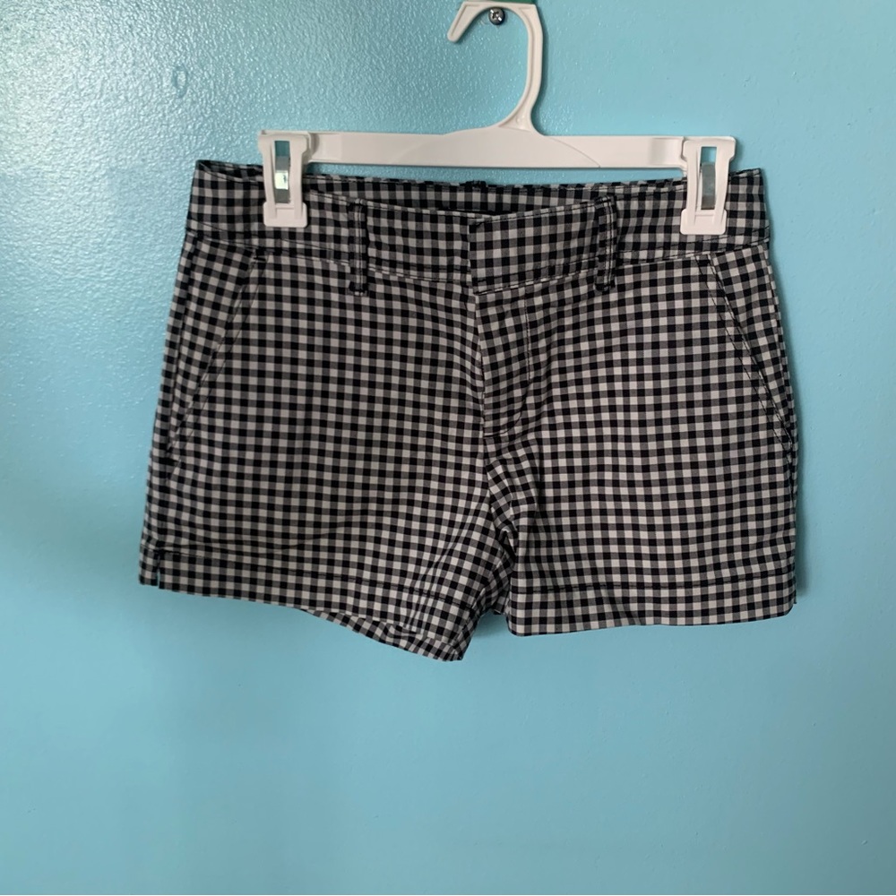 Gingham Black and White checkered shorts